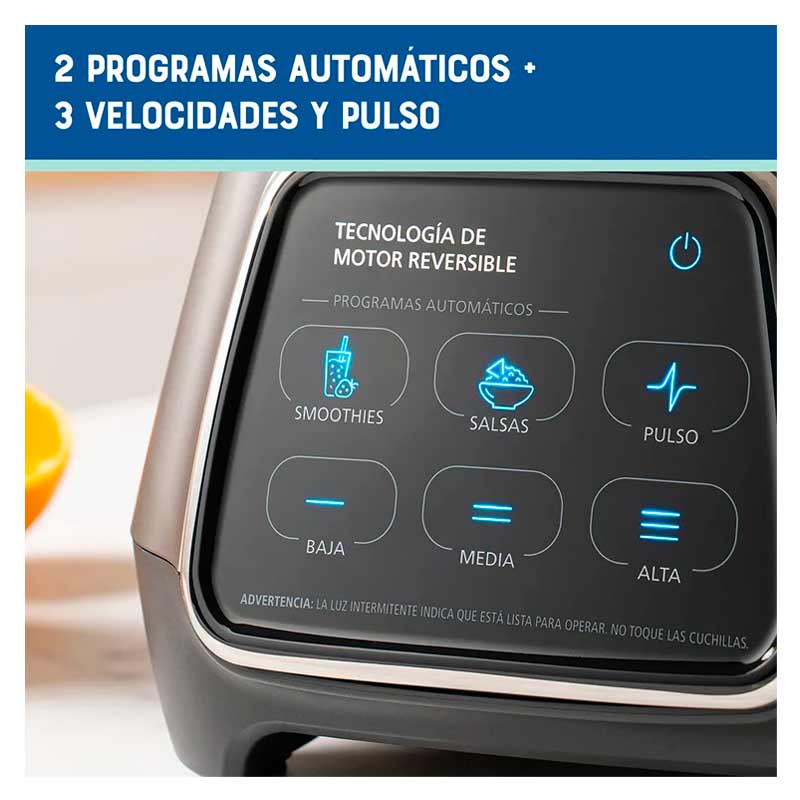 Licuadora Oster Xpert Series Blend-N-Go BLST3BCPG2 3 Velocidades Jarra de Vidrio 2 Lt Gris 1500 W +  Vaso Blend-N-Go