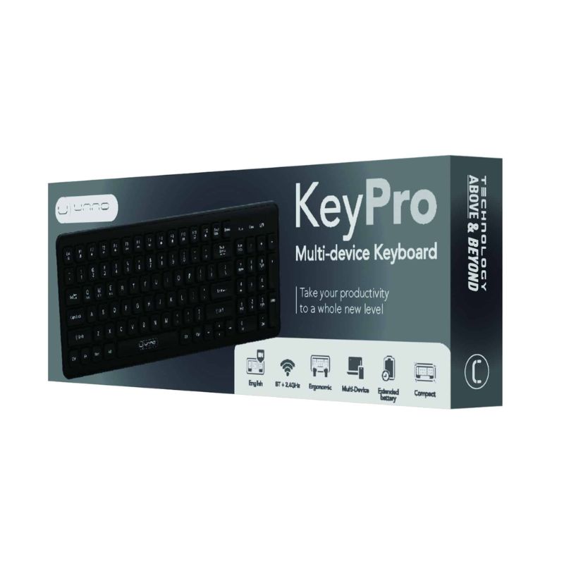 Teclado Inalámbrico KeyPro KB6766BK Negro Español Multidispositivo
