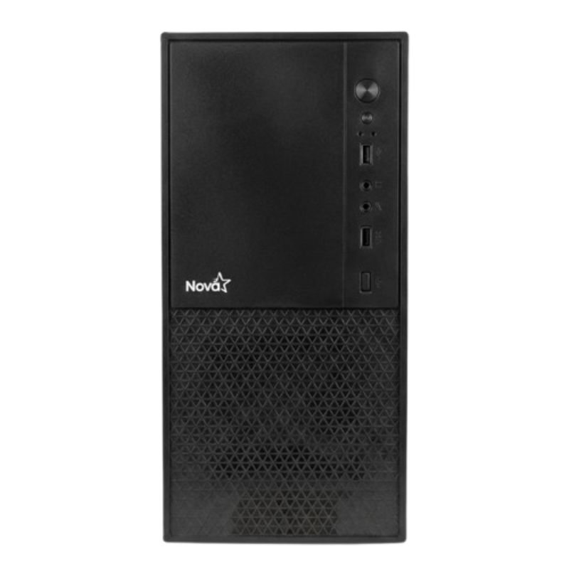 Case KME CM09Z9 NOVA Media Torre Micro ATX Negro Con Fuente Integrada