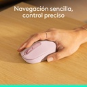 Mouse Inalámbrico Bluetooth Logitech Óptico M196 1000DPI Rosa