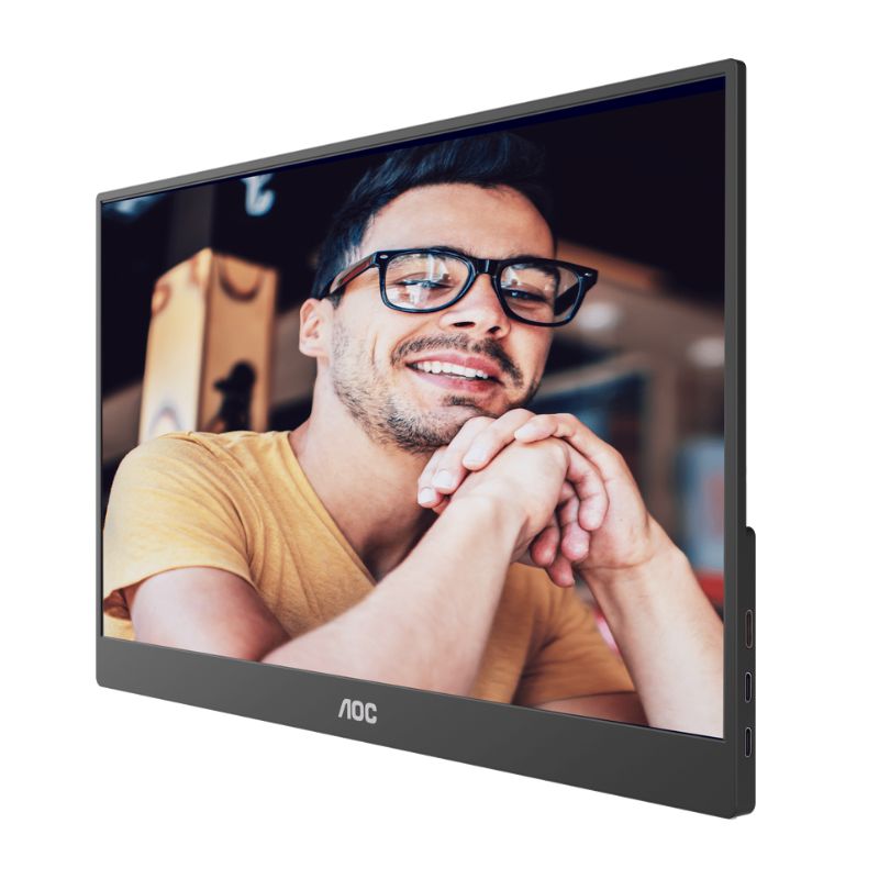 Monitor 15.6" AOC 16T20 1920x1080 IPS 60Hz Portátil Mini HDMI Negro