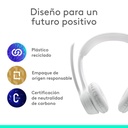 Audífonos Tipo Headset Logitech Zone 300 Inalámbricos con Micrófono Blanco