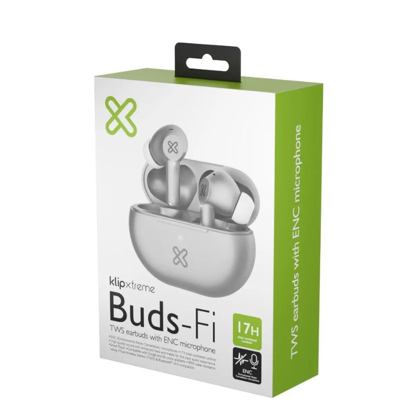 Audífonos In-Ear Klip Xtreme Buds-Fi Bluetooth con Micrófono (ENC) Gris
