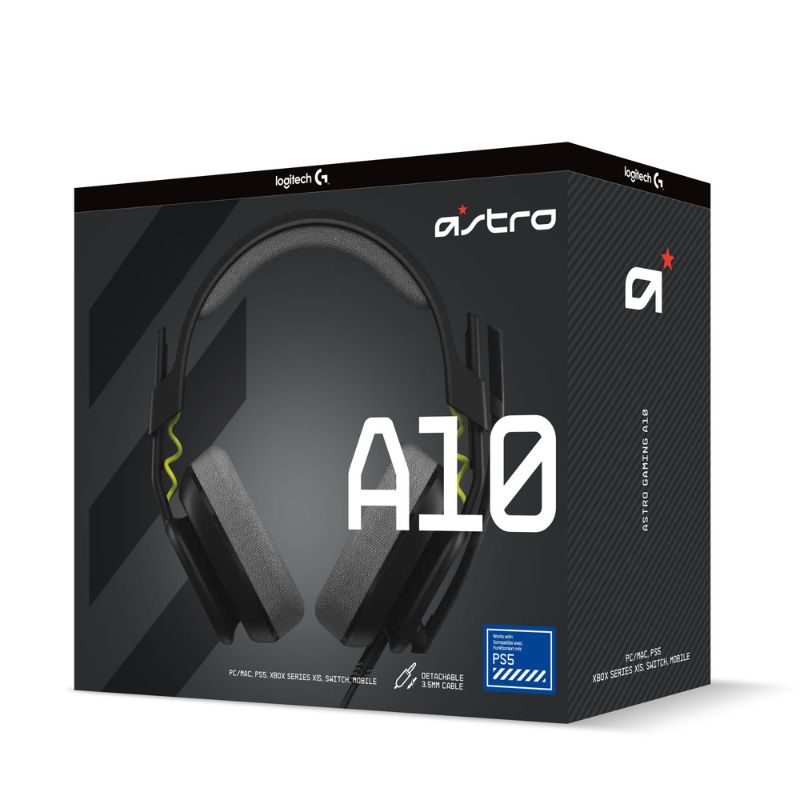 Audífonos tipo Headset Logitech ASTRO Gaming A10 Gen 2 3.5mm con Micrófono Negro