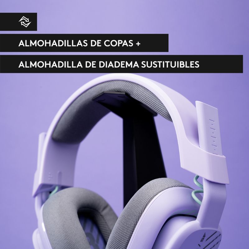 Audífonos tipo Headset Logitech Astro Gaming A10 Gen 2 3.5mm con Micrófono Lila