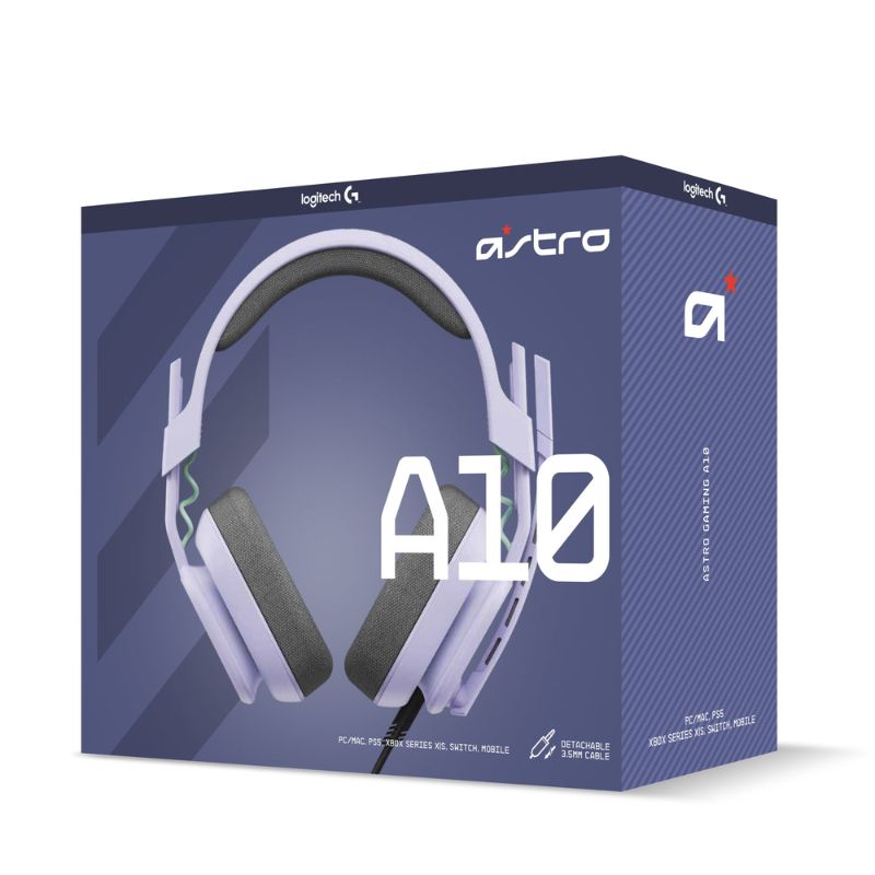 Audífonos tipo Headset Logitech Astro Gaming A10 Gen 2 3.5mm con Micrófono Lila