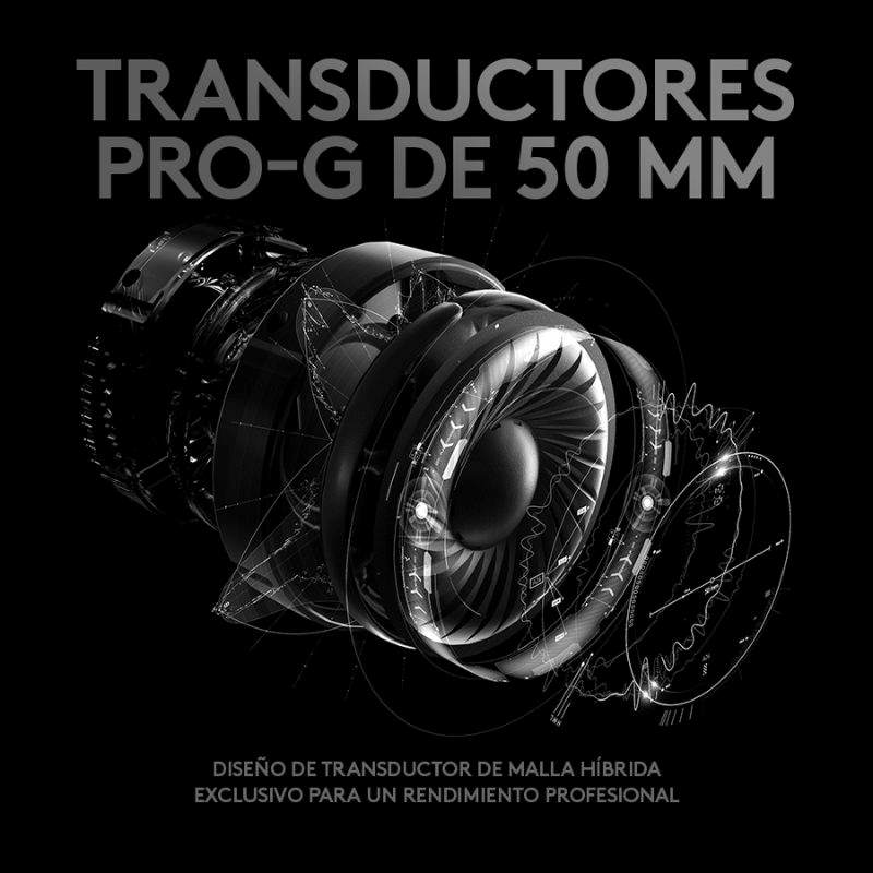Audífonos tipo Headset Logitech G PRO X 3.5mm con Micrófono Negro