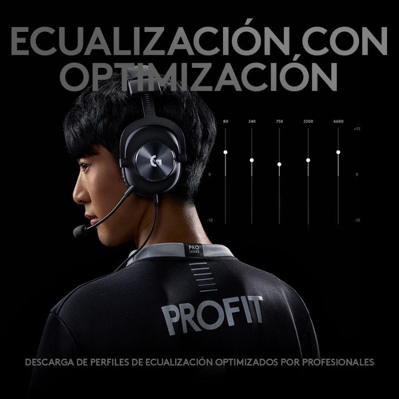 Audífonos tipo Headset Logitech G PRO X 3.5mm con Micrófono Negro