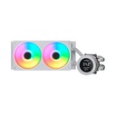 Enfriador líquido 240 mm Cougar Poseidon Vistek ARGB con display LCD IPS 1.9" digital blanco