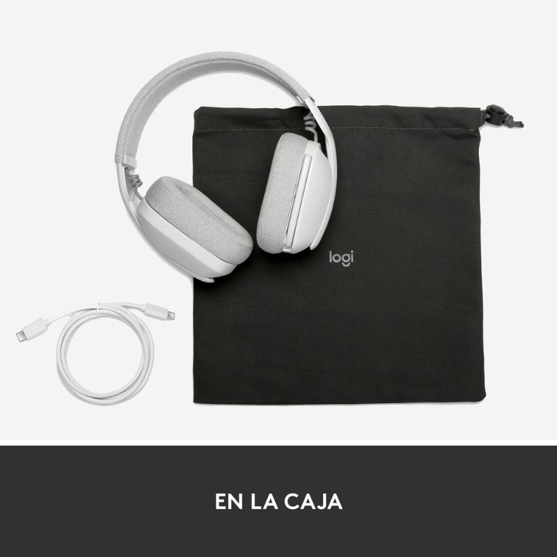 Audífonos tipo Headset Logitech Zone Vibe 100 Inalámbricos con Micrófono Blanco