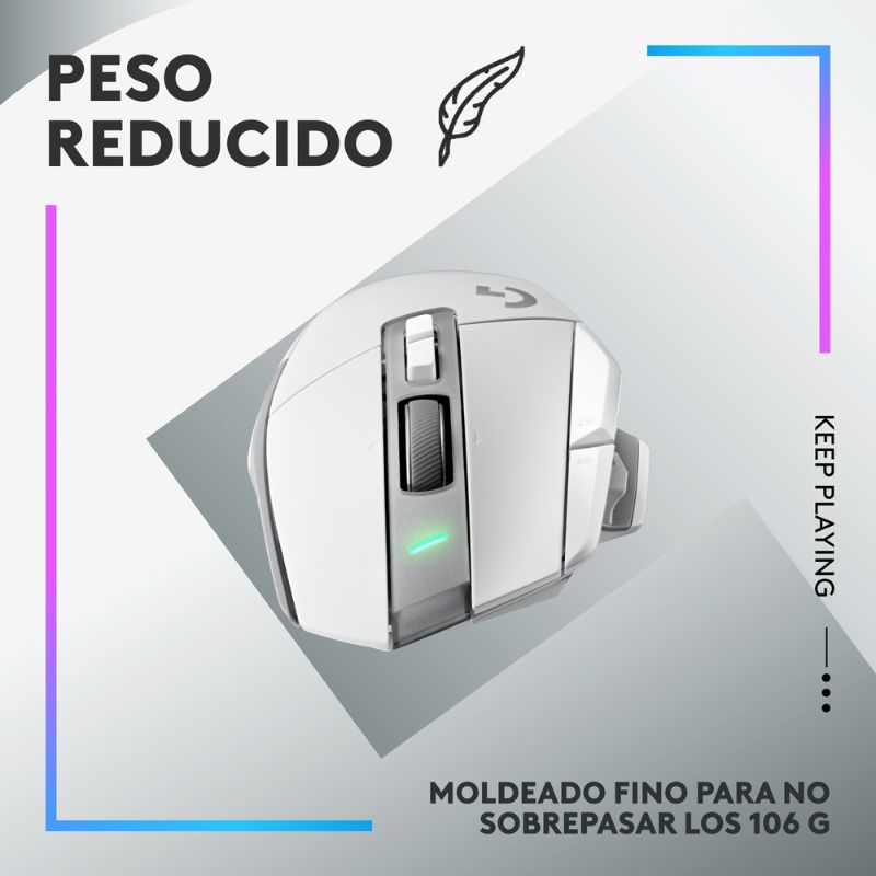 Mouse Alámbrico Logitech G502 X Gaming 25.600DPI Blanco