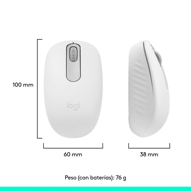 Mouse Inalámbrico Bluetooth Logitech M196 1000DPI Blanco