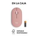 Mouse Inalámbrico Bluetooth Logitech Pebble 2 M350s Óptico 4000DPI Rosado