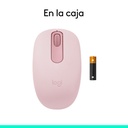 Mouse Inalámbrico Bluetooth Logitech Óptico M196 1000DPI Rosa