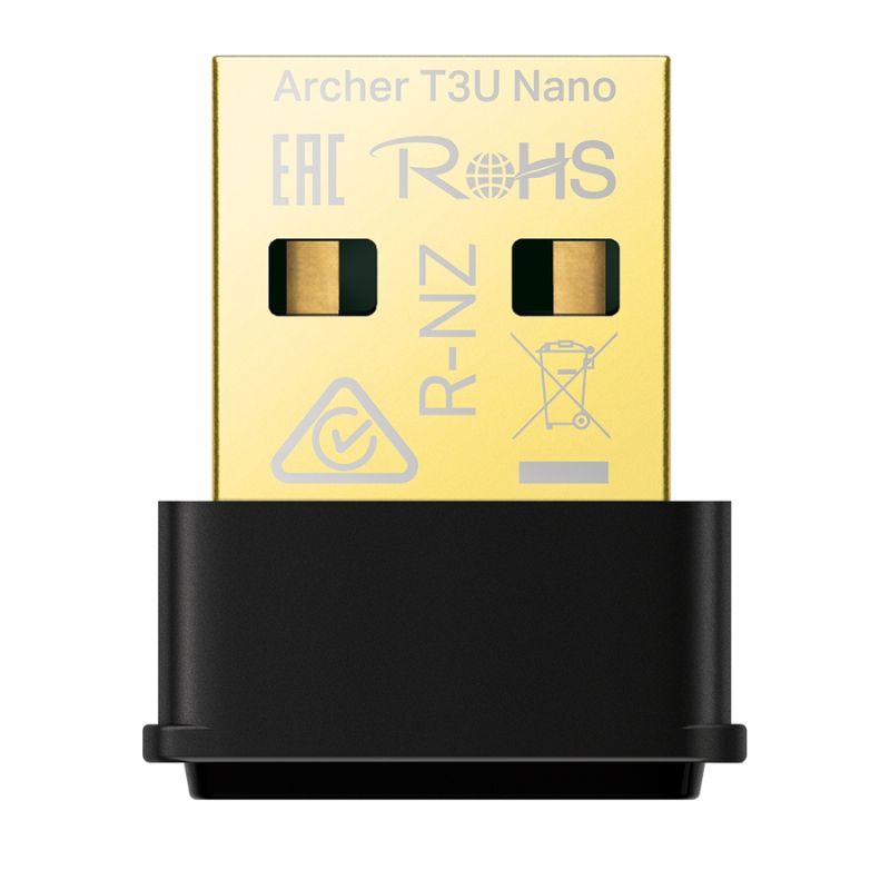 Adaptador de Red USB a Wi-Fi Tp-Link Archer T3U Nano AC1300 Doble Banda 400-867Mbps