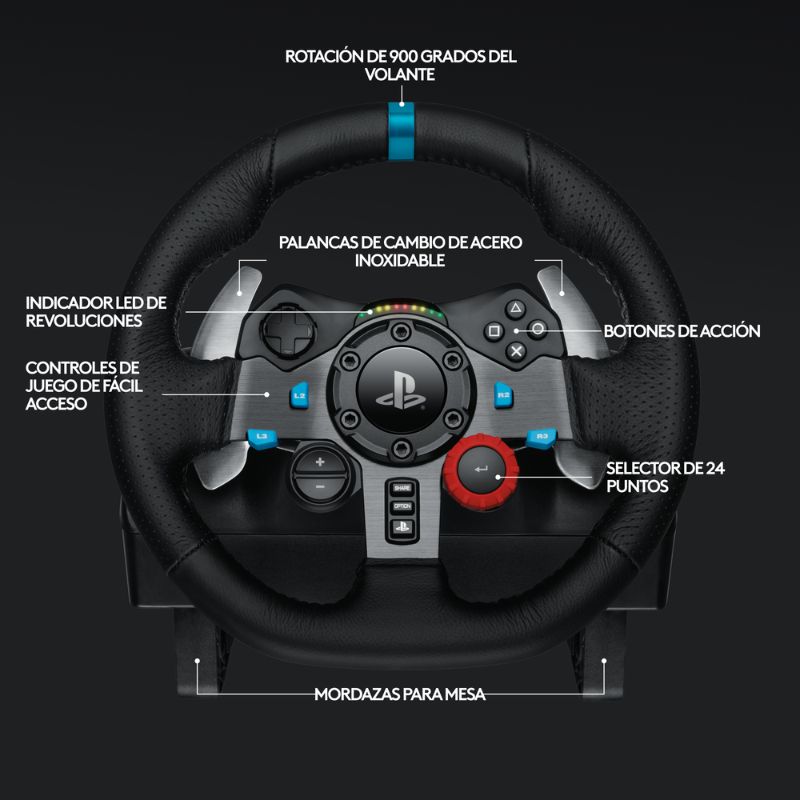 Volante de Carreras y Pedales Logitech G29 Driving Force para PlayStation y PC