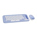 Teclado y Mouse Inalámbrico Logitech POP Icon  Lila y blanco Español