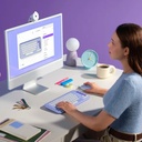 Teclado y Mouse Inalámbrico Logitech POP Icon  Lila y blanco Español