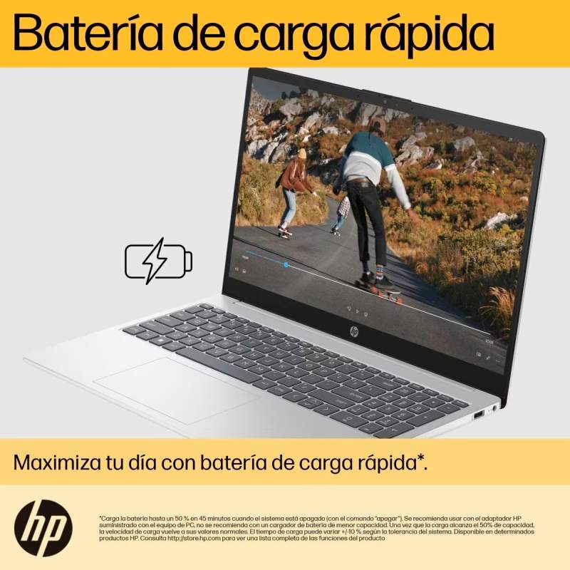 Laptop HP 15-fc0276la 15.6" AMD Ryzen 7 7730U 16GB RAM 1TB SSD AMD Radeon W11 Home Plateada Teclado Español