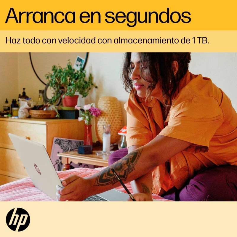 Laptop HP 15-fc0276la 15.6" AMD Ryzen 7 7730U 16GB RAM 1TB SSD AMD Radeon W11 Home Plateada Teclado Español