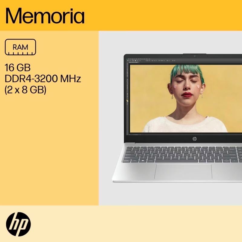 Laptop HP 15-fc0276la 15.6" AMD Ryzen 7 7730U 16GB RAM 1TB SSD AMD Radeon W11 Home Plateada Teclado Español