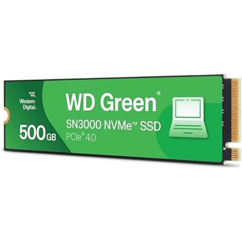 Unidad SSD M.2 2280 WD Green SN3000 500 GB NVMe PCIe Gen4 x4 Western Digital