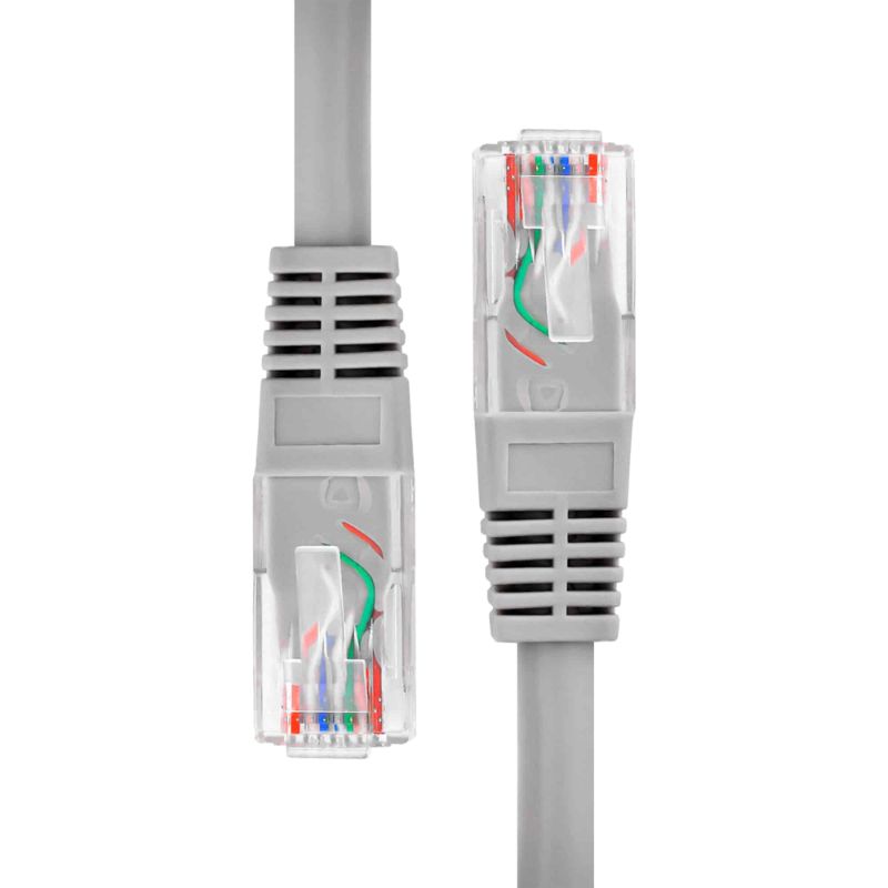 Cable de Red Unno Tekno CB4301GY Con Conector RJ45 CAT6 2 Metros (Paquete de 3)