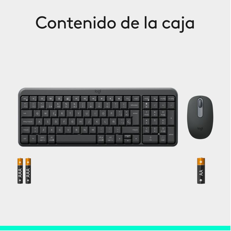 Teclado y Mouse Inalámbrico Logitech MK250 Bluetooth Negro Español 