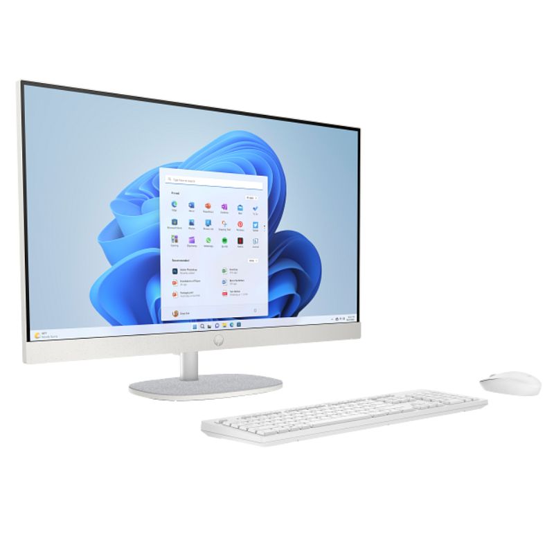 Computadora AIO HP 27-CR0252LA 27" AMD Ryzen 5 7520U 16GB RAM 512GB SSD AMD Radeon W11 Home Blanco Teclado Español
