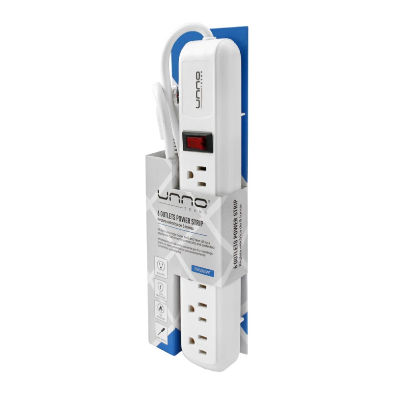Regleta Unno Tekno PW5081WT 6 Salidas 1 Metros