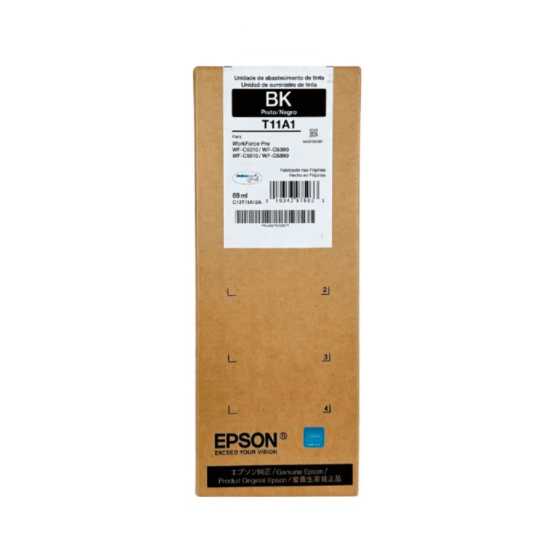 Bolsa de Tinta Epson WorkForce WF C5310/5390, C5810/5890 Negro STD 69ml