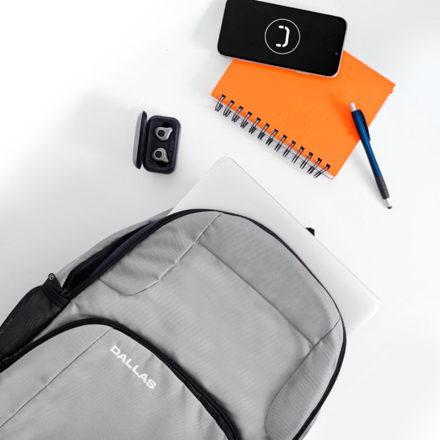 Mochila Unno Tekno Dallas 15.6" Gris