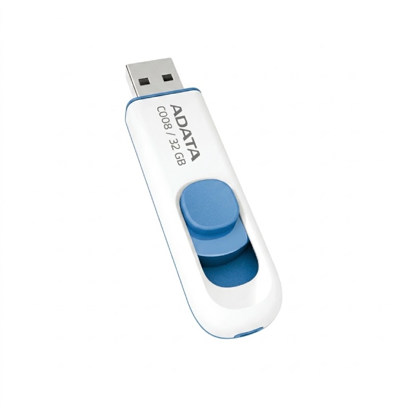 Memoria USB ADATA 32GB AC008 USB 2.0 Blanco con Azul