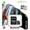 Memoria Micro SD Kingston 64GB Canvas Select Plus Clase 10 100Mbps