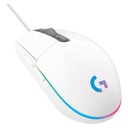 Mouse Óptico Gaming Logitech G203 LIGHTSYNC Blanco 8000DPI 6 Botones