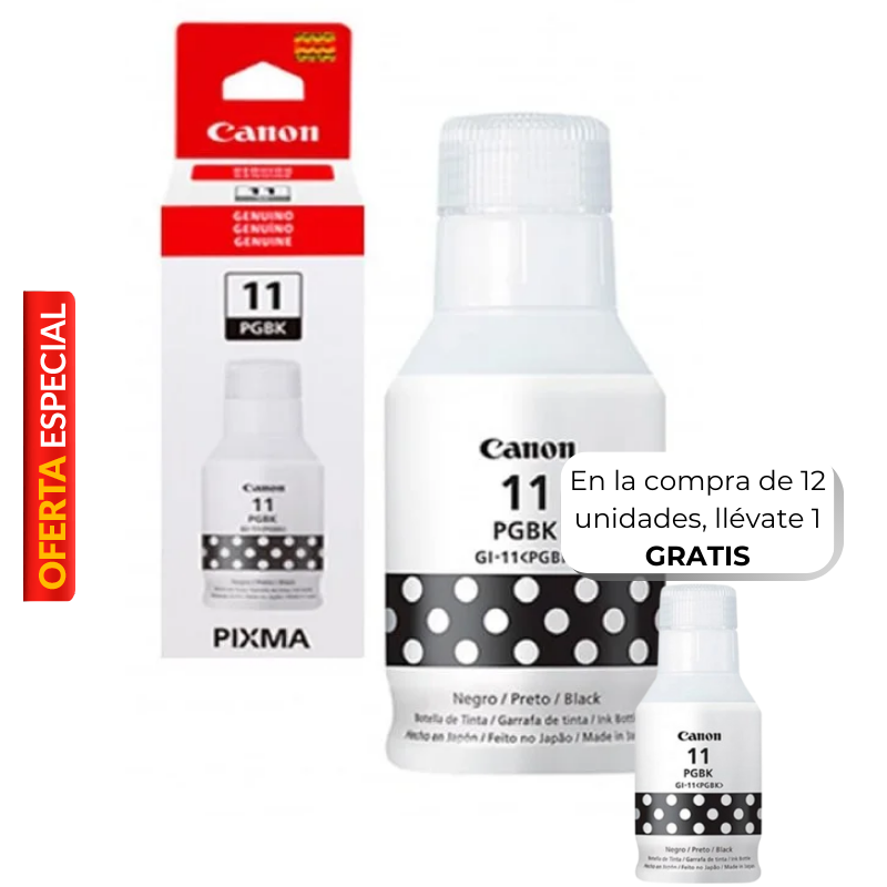 Botella de Tinta Canon GI-11 Negro 135ml