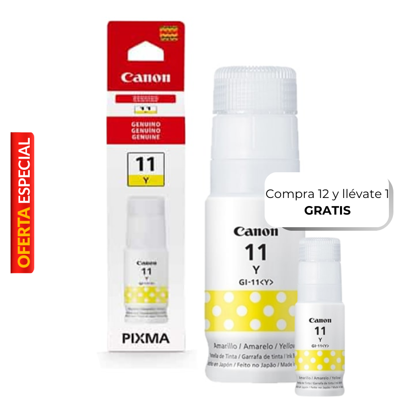 Botella de Tinta Canon GI-11 Amarillo 70ml