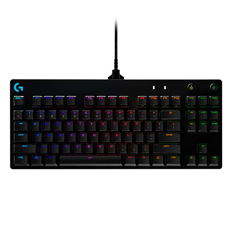 Teclado Gaming Mecánico Alámbrico Logitech G PRO RGB Negro Inglés