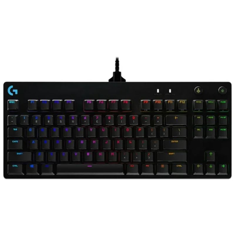 Teclado Gaming Mecánico Alámbrico Logitech G PRO RGB Negro Inglés
