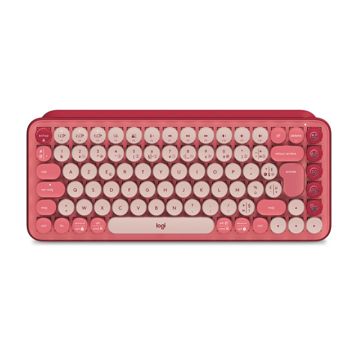 Teclado Mecánico Inalámbrico Logitech POP Heartbreaker Fucsia-Rosado Español