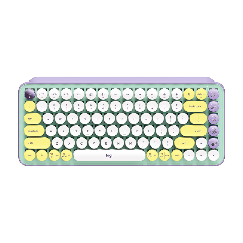 Teclado Mecánico Inalámbrico Logitech POP Daydream Menta-Lila Español