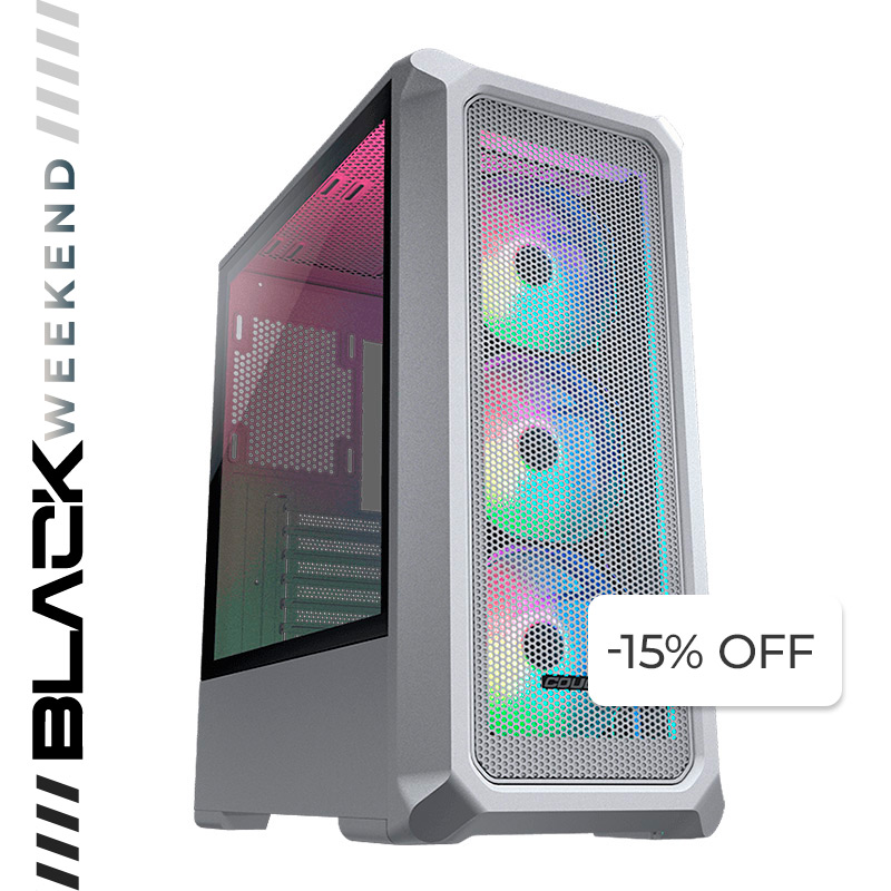 Case Gaming Cougar Archon 2 Mesh RGB Media Torre Malla ATX Blanco (Sin Fuente)