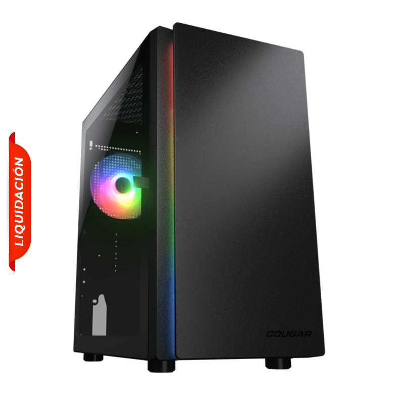 Case Gaming Cougar Purity RGB Vidrio Templado Mini Torre Micro Negro ATX (Sin Fuente)