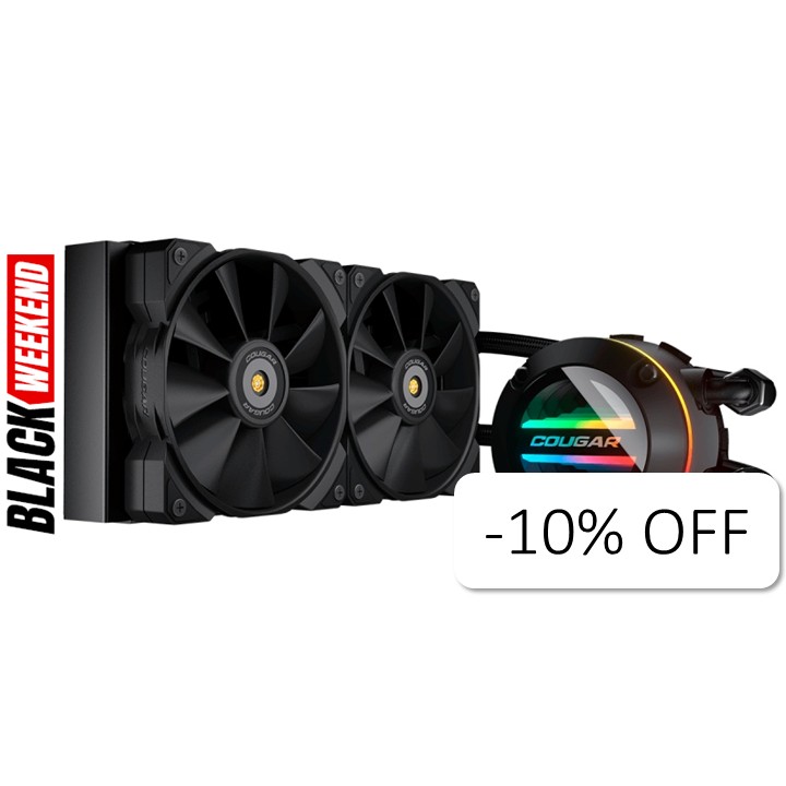 Enfriador Líquido 240mm Cougar Poseidon GT ARGB negro