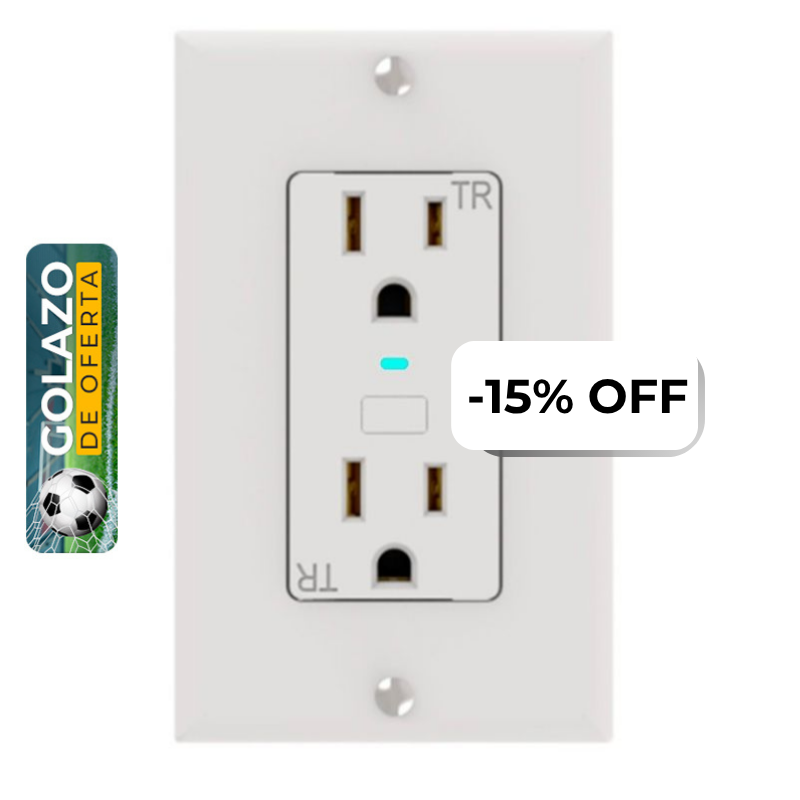 Tomacorriente de Pared Inteligente VTA+ 2 tomas Smart Home Wi-Fi