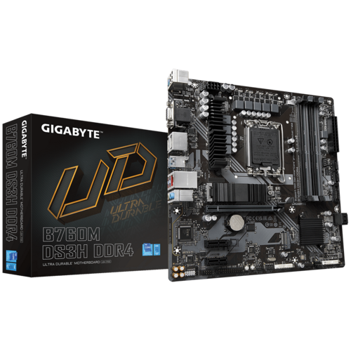 Motherboard Gigabyte B760M DS3H AX DDR4 LGA1700 12th, 13th y 14th Gen 4xDDR4 Micro ATX