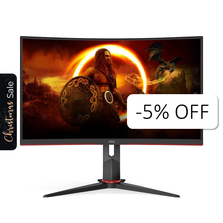 Monitor 24" AOC C24G2 FHD 1920x1080 VA Curvo 165Hz HDMI DP VGA