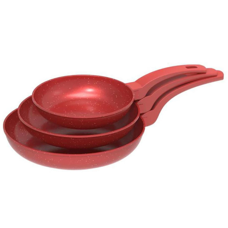 Juego de Sartenes Picca 3 Piezas Da Vinci Rojo