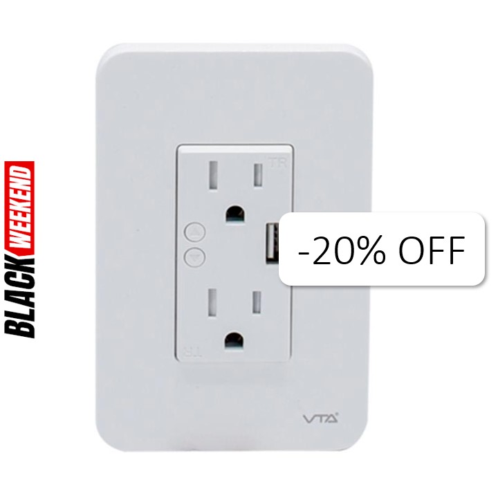 Tomacorriente de Pared Inteligente VTA+ Link IOT Smart Home Wi-Fi