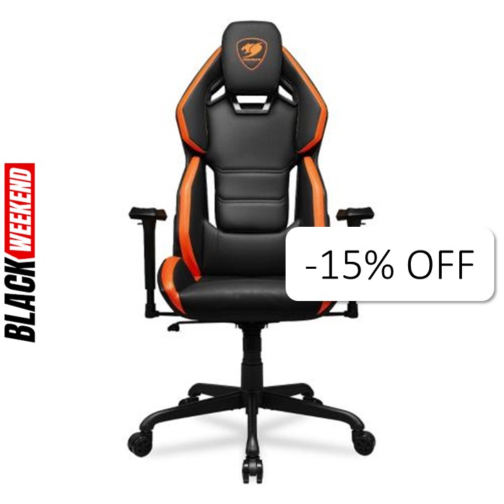 Silla Gaming Cougar HotRod Negro Naranja